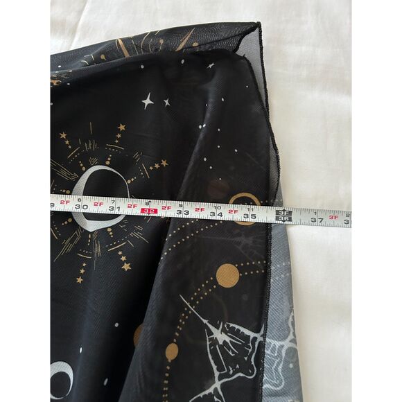 New SHEIN Goth Punk Black Chiffon Moon Stars Dress Halloween Plus Size 3XL E30 - Picture 5 of 9